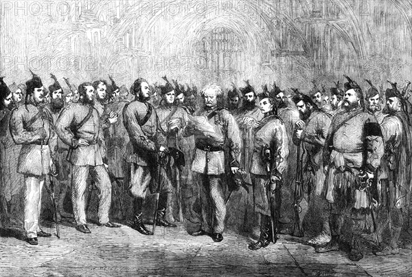 The London Scottish Volunteers, 1862. Creator: W Thomas.