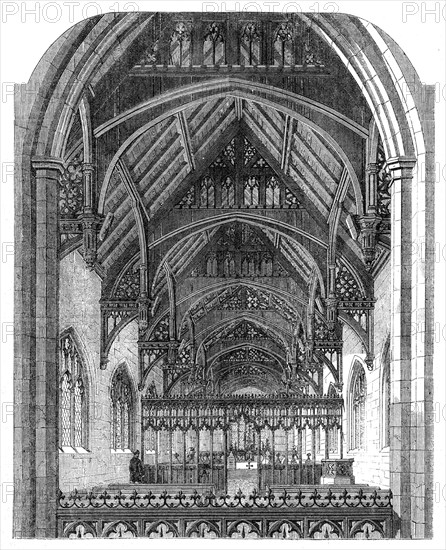 The Restoration of Battlefield Church, Shropshire, 1862. Creator: Unknown.