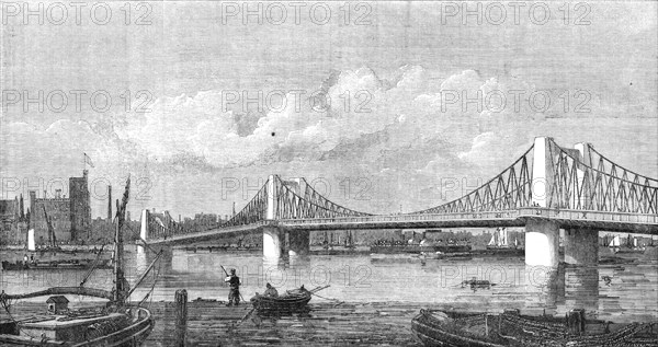 New bridge at Lambeth, 1862. Creator: Unknown.