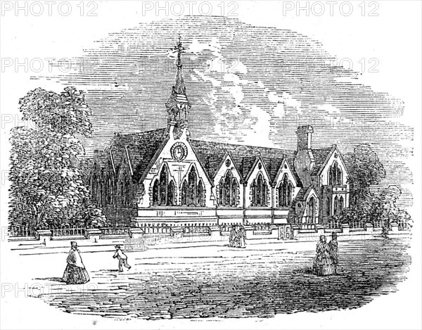 New schools at Long Ashton, near Bristol, 1862. Creator: Unknown.