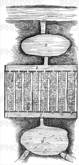 Pisciculture - ponds at home and abroad: salmon breeding-ponds, 1862. Creator: Unknown.