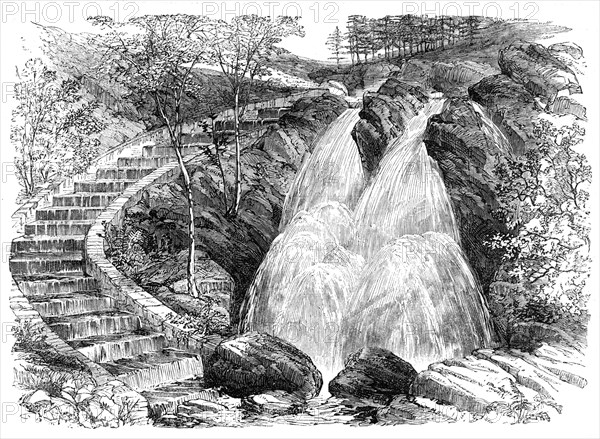 Pisciculture - ponds at home and abroad: salmon-stairs, 1862. Creator: Unknown.