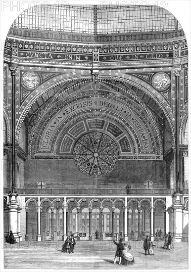 The International Exhibition Building: west portion of the Western Dome, 1862. Creator: Unknown.