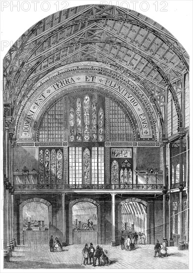 Opening of the International Exhibition: entrance to the Western Annexe, 1862. Creator: Unknown.