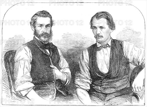 Matthew Montgomery and Louis Shelvin, the steward and cook of the Emily St. Pierre, 1862. Creator: Unknown.