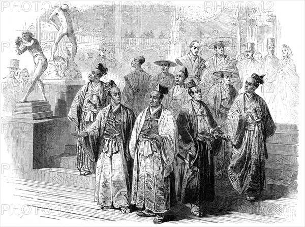 The Japanese Abassadors at the International Exhibition, 1862. Creator: Unknown.
