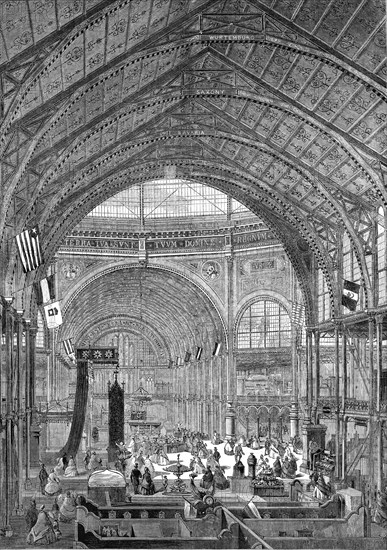 The International Exhibition: the Western Dome and Transept, from a photograph..., 1862. Creator: Unknown.