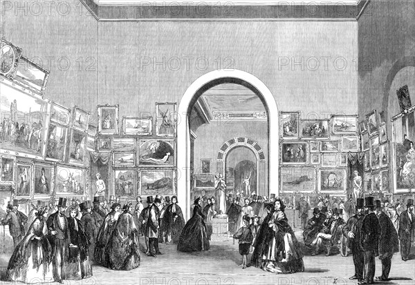 The International Exhibition: view of the Picture-Gallery, looking east, 1862. Creator: Unknown.