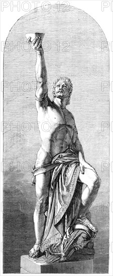 The International Exhibition: marble statue - "Sardanapalus" (from Byron's Tragedy)..., 1862. Creator: Unknown.