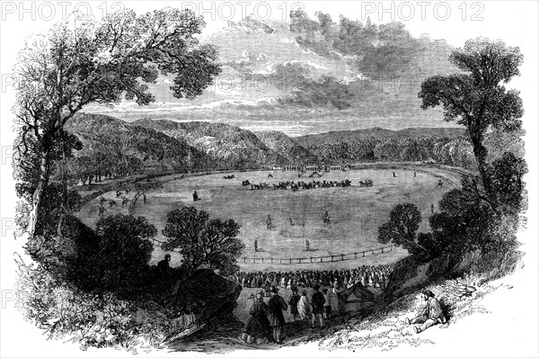 The new racecourse at Fontainebleau, 1862. Creator: Unknown.