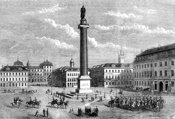 The Louisen Platz (or Square), Darmstadt, 1862. Creator: Unknown.