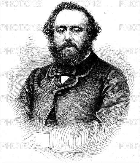 Dr. Lankester, the coroner for Central Middlesex, 1862. Creator: Unknown.