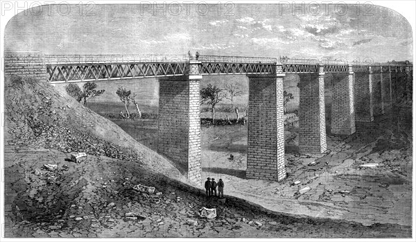 The Moorabool Viaduct on the Melbourne and Ballarat Railway, Australia, 1862.  Creator: Unknown.