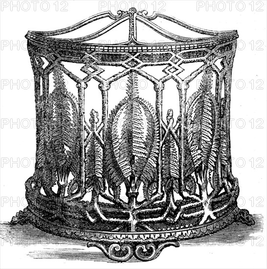 The International Exhibition: umbrella-stand in the Court of the Coalbrookdale Company, 1862. Creator: Unknown.