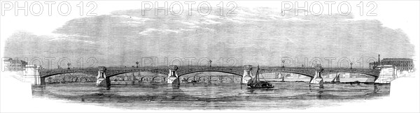 Intended new bridge over the Thames at Blackfriars, 1862. Creator: Unknown.