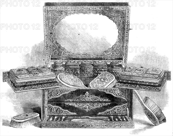 The International Exhibition: dressing-case by Messrs. Howell, James, and Co., of Regent-street,1862 Creator: Unknown.