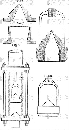 Perreaux's patent pump valves in the International Exhibition, 1862. Creator: Unknown.