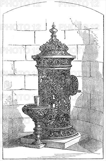 New drinking-fountain at Bowness, Windermere, 1862. Creator: Unknown.
