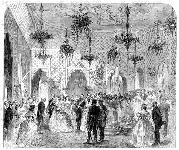 Soirée given...by the Burgomaster and Common Council of Brussels, at the Hotel de Ville..., 1862. Creator: Unknown.