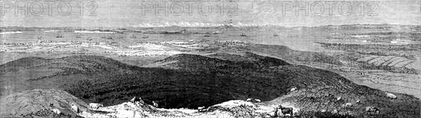 View of Auckland, from the crater of Mount Eden..., 1862. Creator: Unknown.