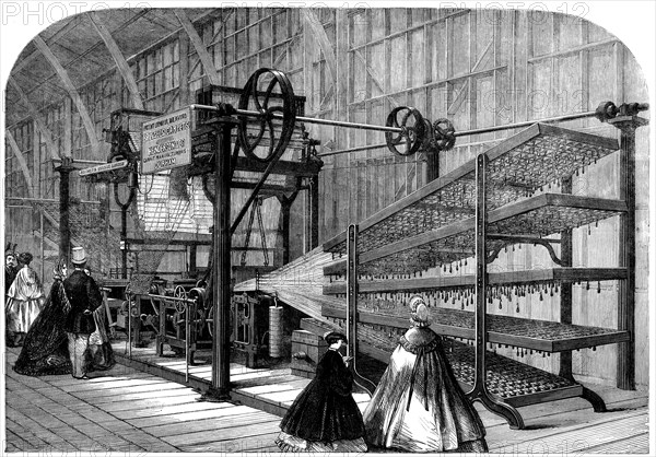 The International Exhibition: Messrs. Henderson and Co.'s carpet power-loom, 1862. Creator: Unknown.