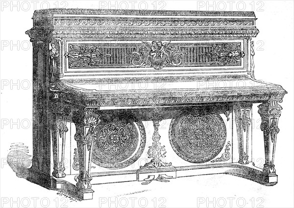 The International Exhibition: oblique grand pianoforte by Collard and Collard, 1862. Creator: Unknown.