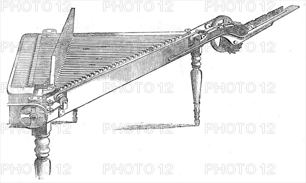 The International Exhibition: Mitchel's type-composing machine, 1862. Creator: Unknown.