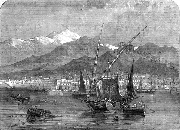 Patras, the seat of the provisional government at the beginning of the revolution in Greece, 1862. Creator: Unknown.