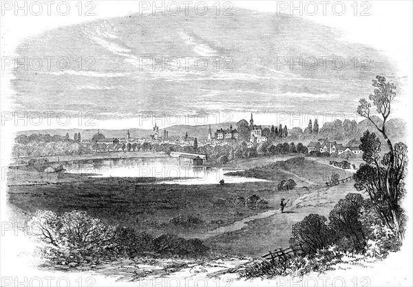 View of Darmstadt - from a sketch by our special artist, 1862. Creator: Unknown.