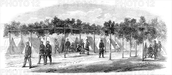 The Civil War in America: camp of the Confederate Marines at Drury's Bluff..., 1862. Creator: Unknown.