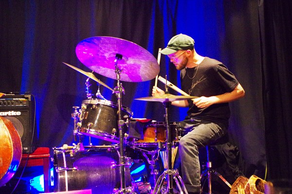 Peter Adam Hill, Guido Spannocchi Quartet, Verdict Jazz Club, Brighton, East Sussex, Sept 2023. Creator: Brian O'Connor.