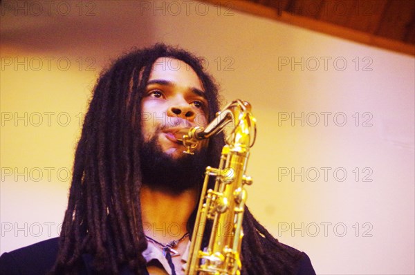 David Kayode, Gary Crosby Sextet, National Jazz Archive, Loughton, Essex, October 2023. Creator: Brian O'Connor.