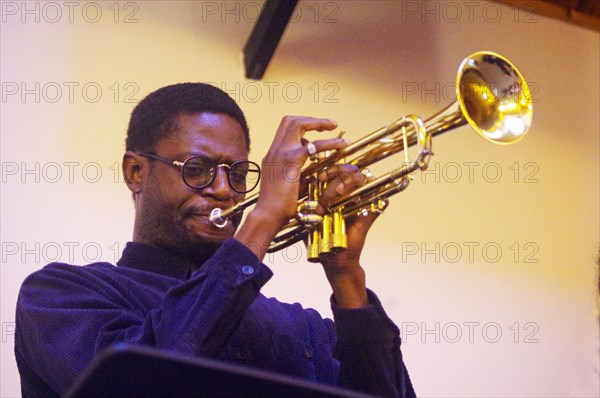 Mark Kavuma, Gary Crosby Sextet, National Jazz Archive, Loughton, Essex, Oct 2023. Creator: Brian O'Connor.