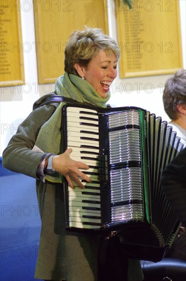 Nikki Iles, Stan Sulzmann’s Neon Orchestra, Watermill Jazz Club, Dorking, Surrey, Nov 2023. Creator: Brian O'Connor.