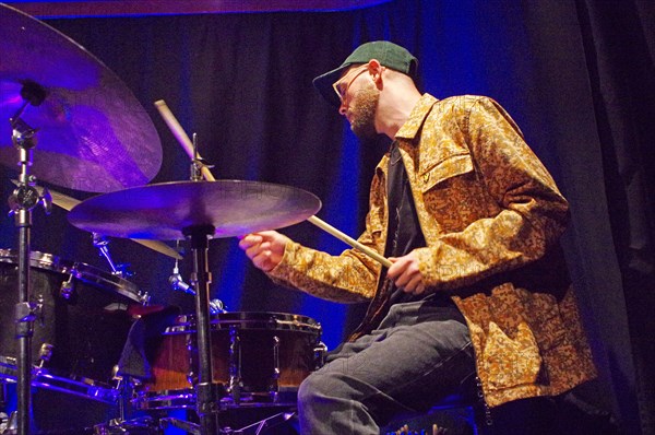 Peter Adam Hill, Guido Spannocchi Quartet, Verdict Jazz Club, Brighton, East Sussex, Sept 2023. Creator: Brian O'Connor.