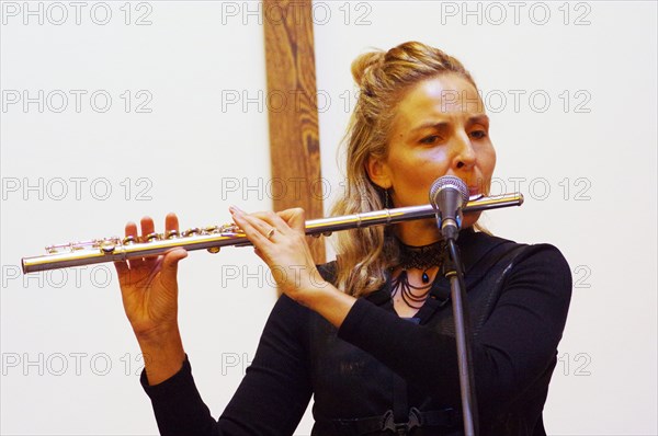 Aleksandra Topczewska, Gary Crosby Sextet, National Jazz Archive, Loughton, Essex, Oct 2023. Creator: Brian O'Connor.