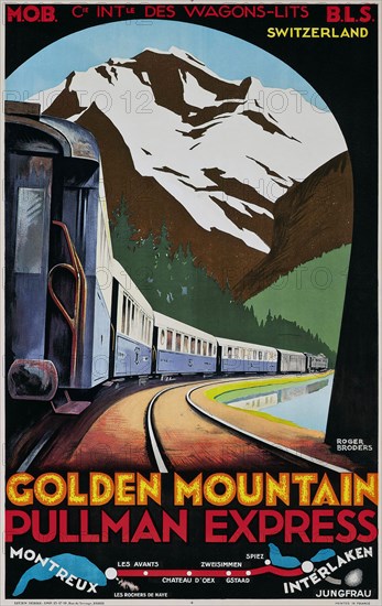 Golden Mountain, Pullman Express (Poster), c. 1930. Creator: Broders, Roger (1883-1953).