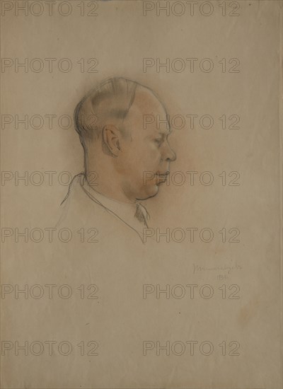 Portrait of the composer Sergei Prokofiev (1891-1953), 1934. Artist: Vysheslavtsev, Nikolai Nikolayevich (1890-1952)