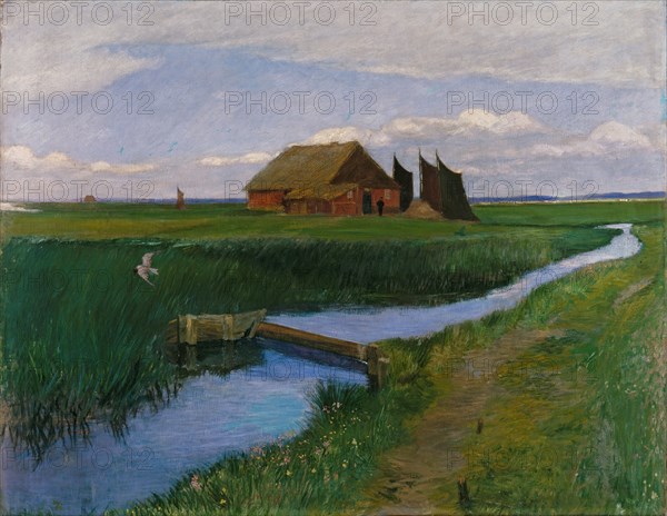 Hut at the Hamme river. Creator:  Mackensen, Fritz (1866-1953).