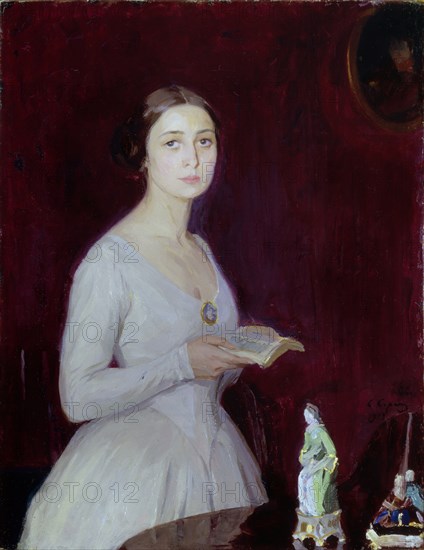 Portrait of the actress Nina Grigoryevna Kovalenskaya, 1913. Creator: Sorin, Saveli Abramovich (1878-1953).