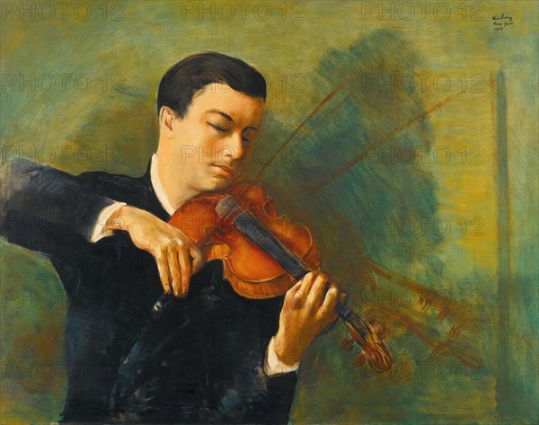 Portrait of the Violinist Nathan Milstein (1903-1992). Creator: Kisling, Moïse (1891-1953).