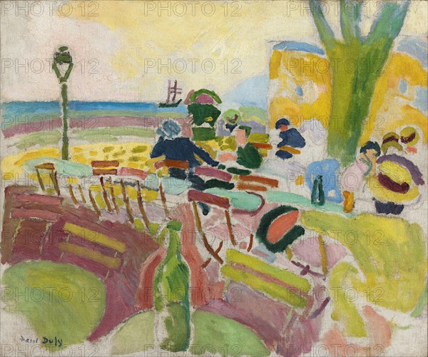 La Terrasse sur la Plage, 1907. Creator: Dufy, Raoul (1877-1953).