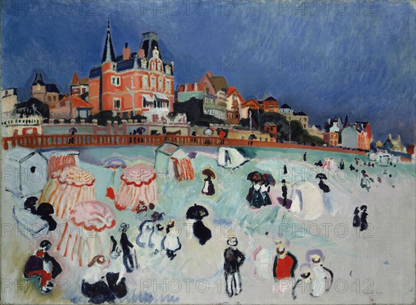 The Beach at Sainte-Adresse, 1906. Creator: Dufy, Raoul (1877-1953).