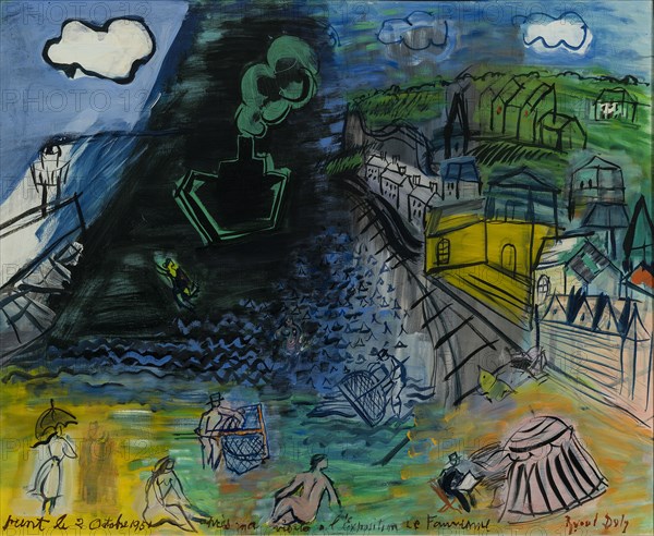 Sainte-Adresse, le cargo noir, 1951. Creator: Dufy, Raoul (1877-1953).