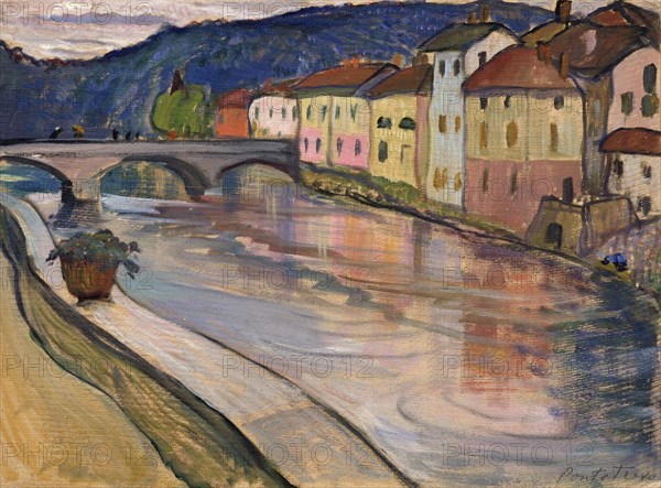 A bridge in Switzerland, 1912. Creator: Della-Vos-Kardovskaya, Olga Ludvigovna (1875-1952).