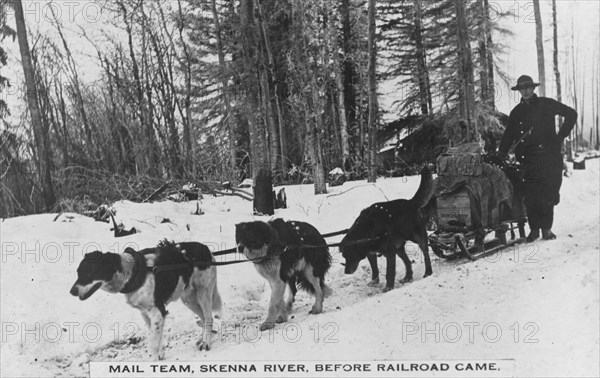 Mail team before railroad came, between c1900 and c1930. Creator: Unknown.