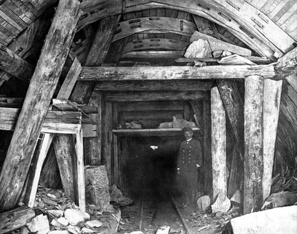 Construction of a Tunnel Walls, 1900-1904. Creator: Unknown.