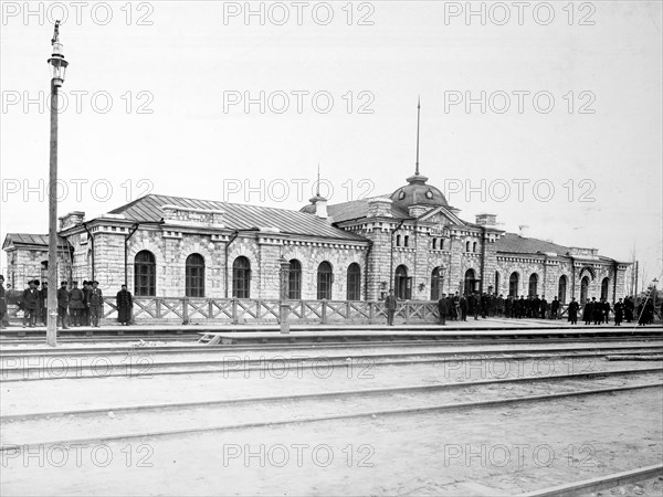 The Terminal at Sliudianka Station, 1900-1904. Creator: Unknown.