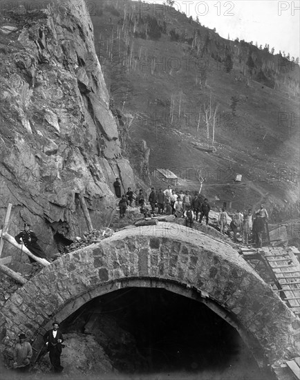 View of an Underpass Arch at Verst 15, 1900-1904. Creator: Unknown.