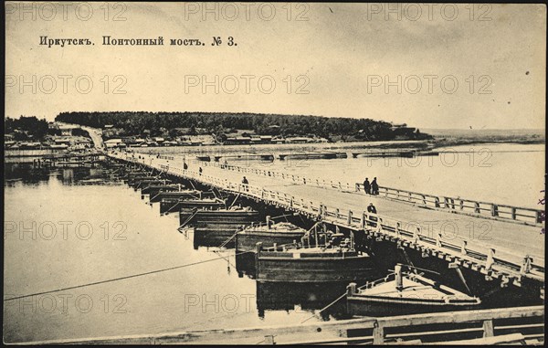 Irkutsk Pontoon bridge, 1906. Creator: Unknown.